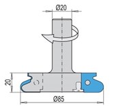 Profilový nůž pro frézu na nábytkové úchytky RH+ CNC B22-CNC 1kus