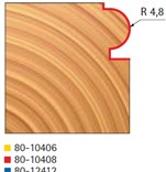 Stopková fréza rádiusová půlkruhová FREUD 80-10408 R=4,8 D=25,4 A= 8 s ložiskem