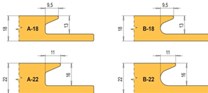 Profilový nůž pro frézu na nábytkové úchytky RH+ CNC A22-CNC 1kus