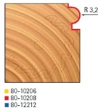 Stopková fréza na dřevo rádiusová půlkruhová FREUD 8210208 - frézovaný profil