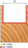 Stopková fréza na dřevo drážkovací FREUD 0415908 - profil frézování
