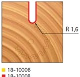 Stopková fréza rádiusová do plochy FREUD 18-10008 R=1,6 - profil frézování