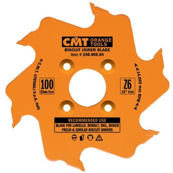 CMT Kotouč lamelovací pro lamelové spoje - D100x3,96 d22 Z6 HM střídavý zub