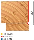 Stopková fréza na dřevo ořezávací FREUD 4810208 - profil frézování