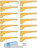 Fréza na výplně dveří VP-75B D210x35x30 profil B vlna HW horní braní - čelní nůž šikmý