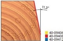 Stopková fréza na dřevo úhlová FREUD 4009408 - profil frézování