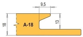 Profilový nůž pro frézu na nábytkové úchytky RH+ SF A18-SF 1kus