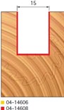 Stopková fréza na dřevo drážkovací FREUD 0414608 - profil frézování