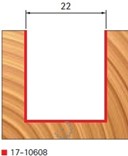 Stopková fréza na dřevo zavrtávací FREUD 1710608 - profil frézování