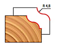 Stopková fréza tvarová na dřevo FREUD 38-20208 R=4,8 D=31,8 A= 8 s ložiskem