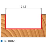Stopková fréza zavrtávací FREUD 16-11812 D=31,8 h=12,1 A= 8