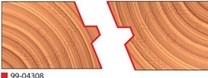 Sada fréz na dřevo spojovací FREUD 9904308 - profil frézování