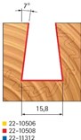 Stopková fréza na dřevo rybinová FREUD 2210508 - profil frézování