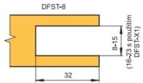 Stavitelná drážkovací fréza D160 B8,0-15,0 d30 4+4z