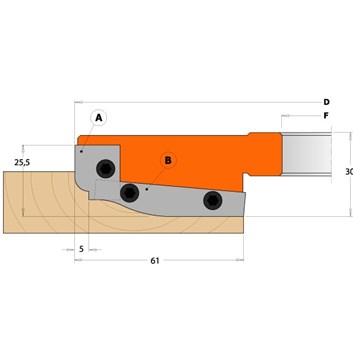 CMT Nůž pro C694013 - pár žiletek B 60x11,9x1,5mm