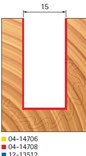 Stopková fréza na dřevo drážkovací FREUD 0414708 - profil frézování
