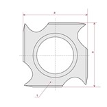 Žiletka tvrdokovová N021 - 18x18x1,95 Dřevo+