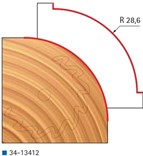 Stopková fréza na dřevo rádiusová vydutá FREUD 3413412 - frézovaný profil